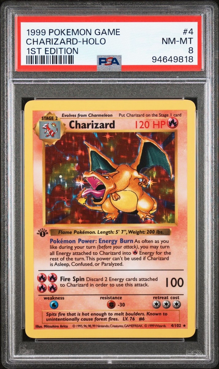PSA 8 1st Edition Charizard
